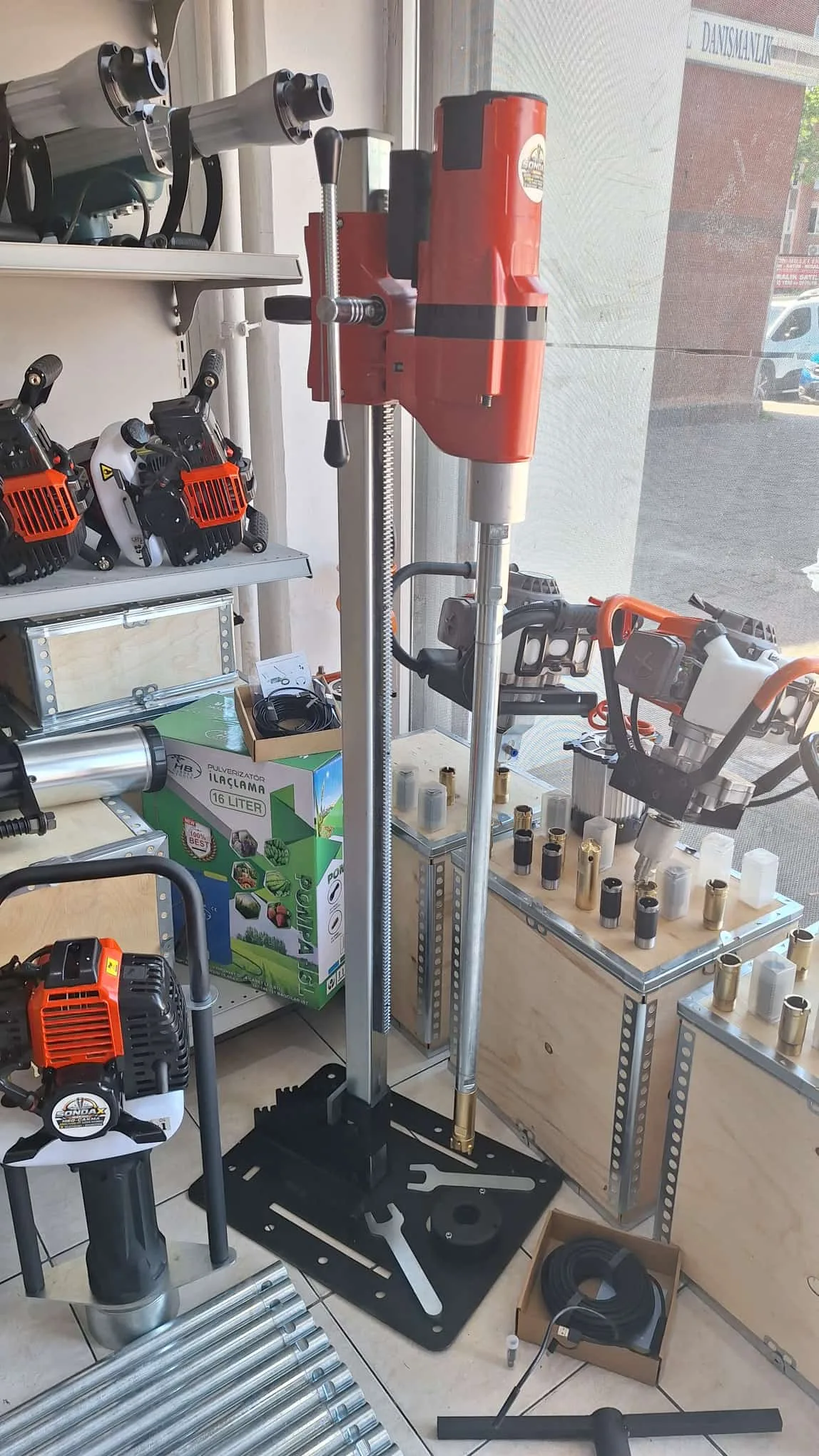 Elektrikli Karot ve Sondaj Makinesi Sehpalı Profesyonel 5Mt. Set