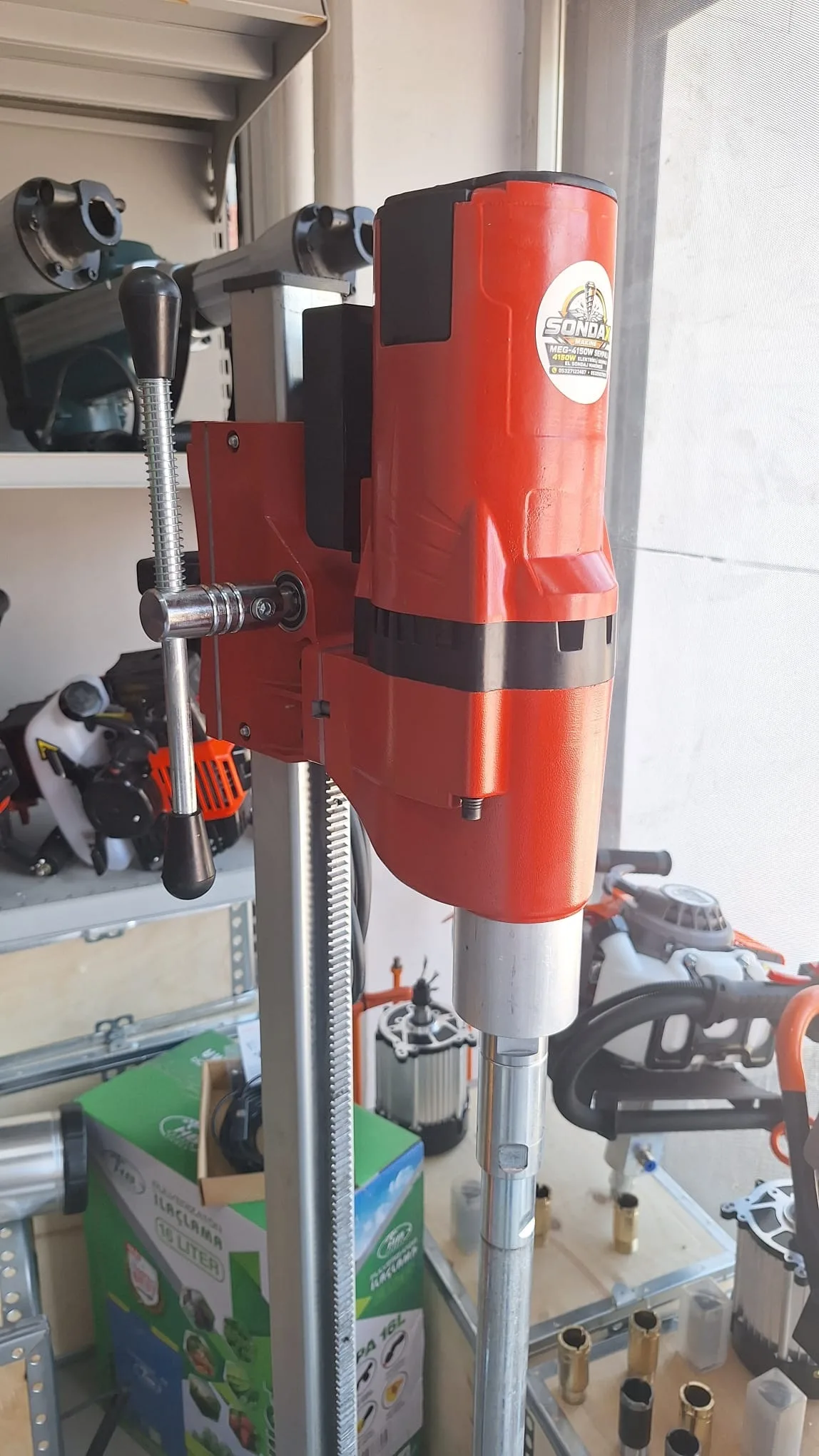 Elektrikli Karot ve Sondaj Makinesi Sehpalı Profesyonel 5Mt. Set